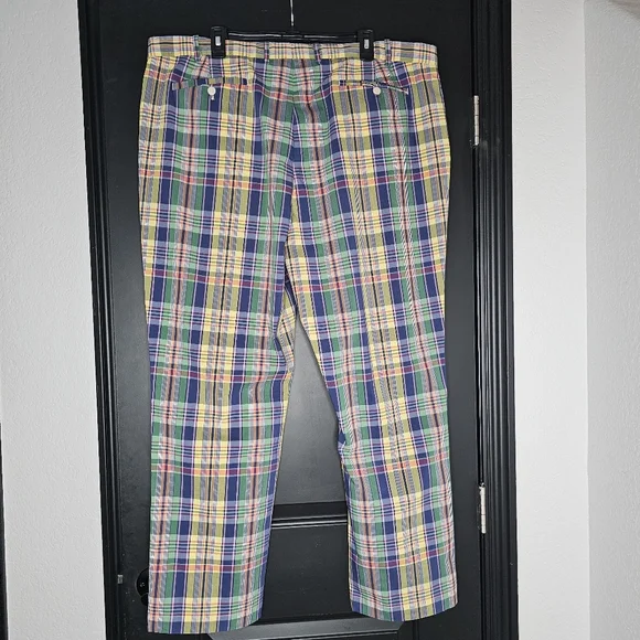 RLX By Ralph Lauren Plaid Multicolor Men's Pants Size 42 X 30 - Picture 5 of 7